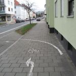Straßenmalerei Radweg Nordring Bayreuth